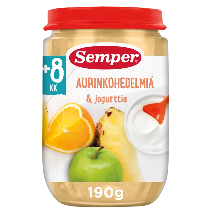 Semper Aurinkohedelmiä & jogurttia 8kk hedelmäsose 190g