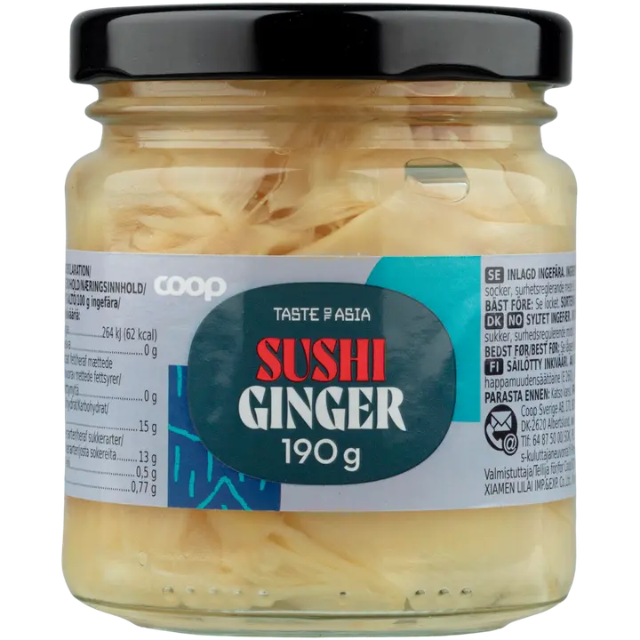 Coop Taste of Asia säilötty inkivääri 190 g