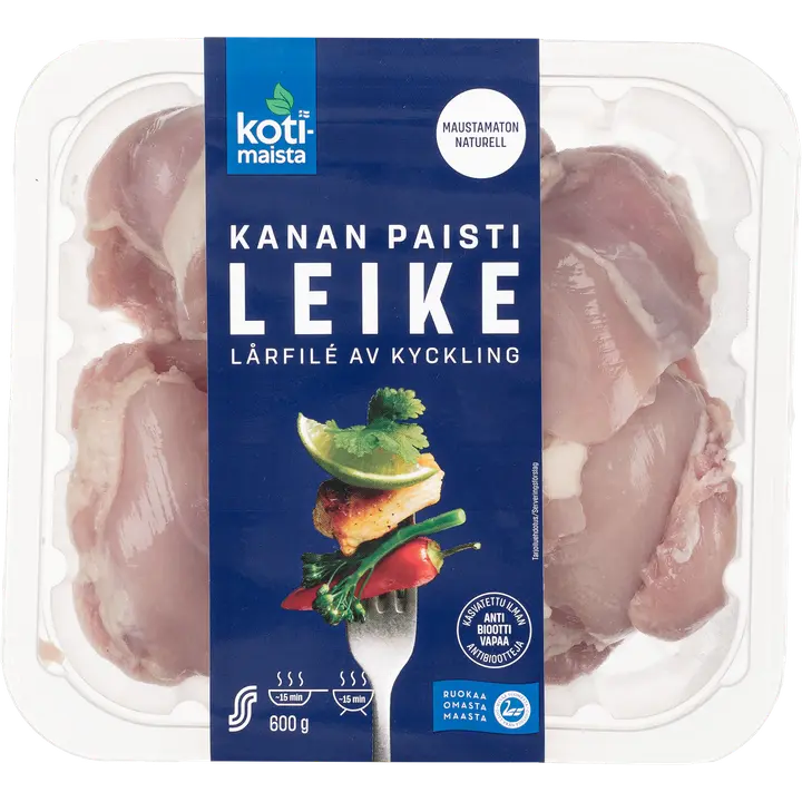 Kotimaista kanan paistileike maustamaton 600g
