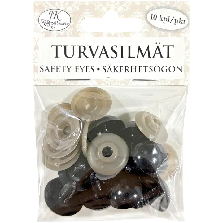 J.K. Primeco turvasilmä 20mm musta 10kpl