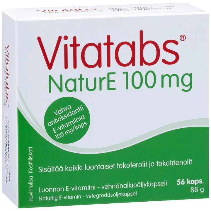 Vitatabs NaturE 100 mg E-vitamiinikapseli 56 kaps