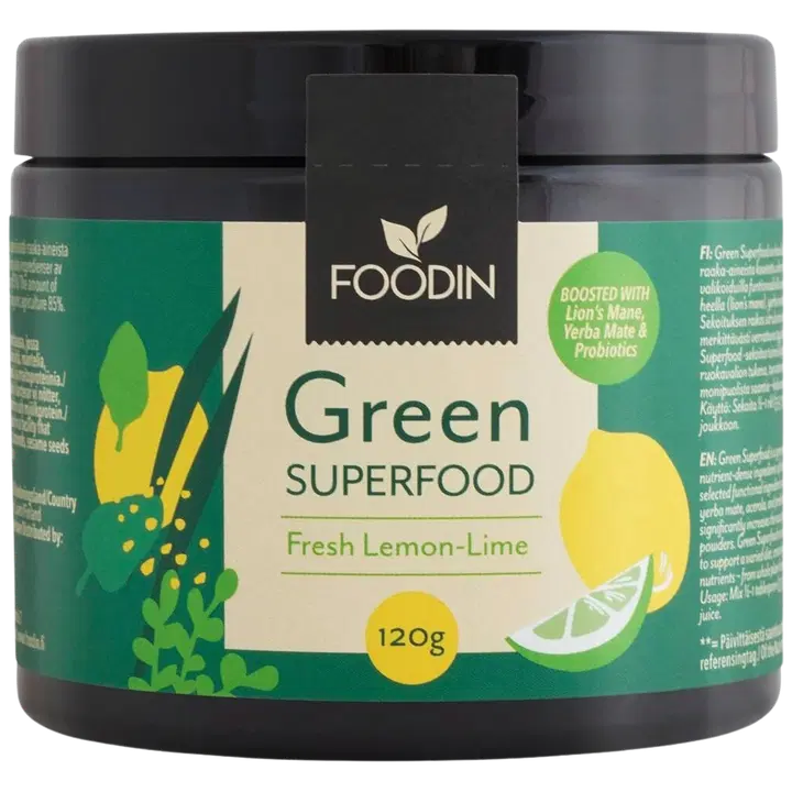 Foodin Green Superfood Lemon-lime 120g