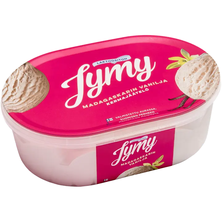 Jymy Madagaskarin Vanilja laktoositon kermajäätelö 900ml