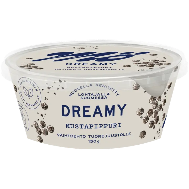 Mö Dreamy mustapippuri vaihtoehto tuorejuustolle 150 g