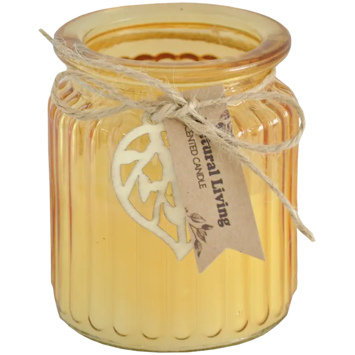Lasikynttilä 7,5x9 cm keltainen tuoksu Vanilla Cream