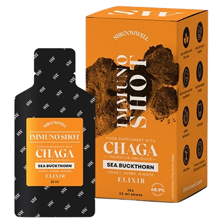 Shroomwell Immuno Elixir Shot Astelpalju 10x25ml