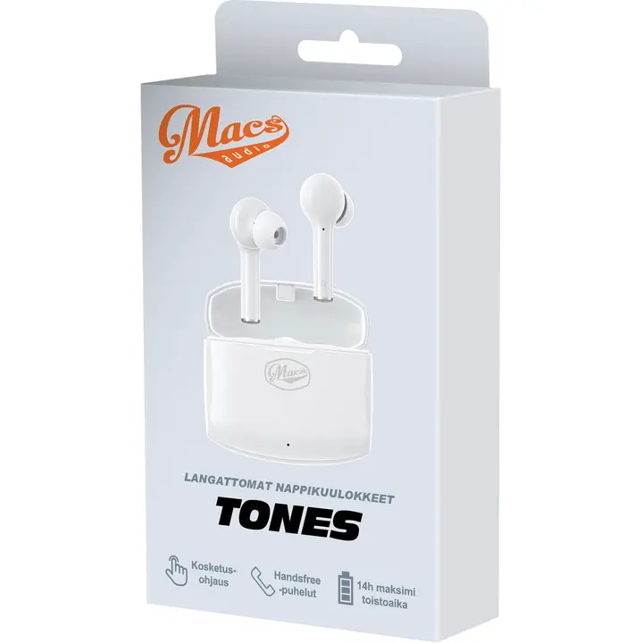 Nööpkõrvaklapid Macs Tones TWS, valge