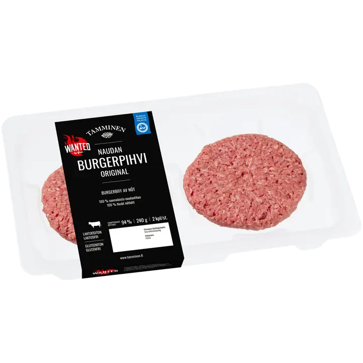 Tamminen naudan burgerpihvi 240g/2kpl