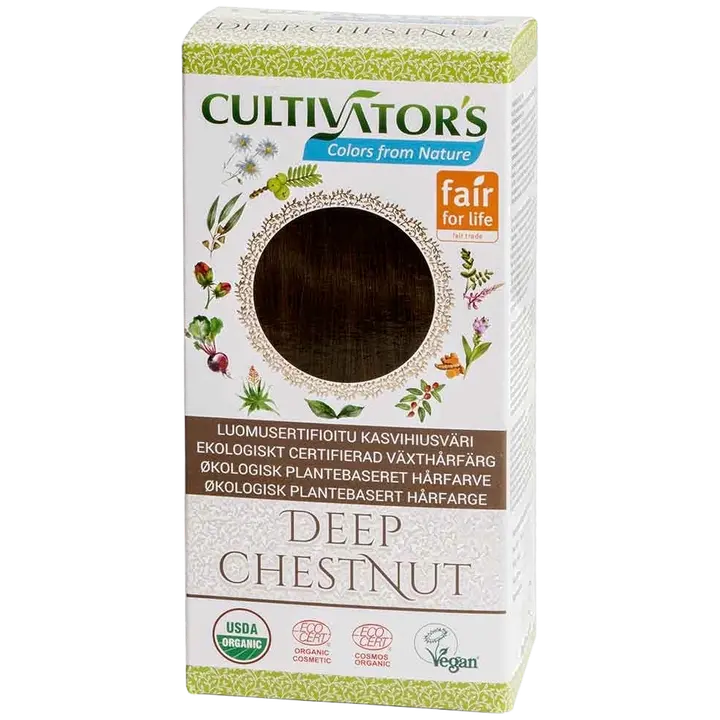Cultivator's luomusertifioitu kasvihiusväri Deep Chestnut 100G