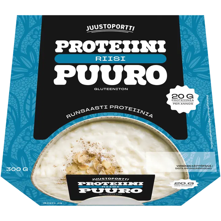 Juustoportti Proteiini-riisipuuro 300 g gluteeniton