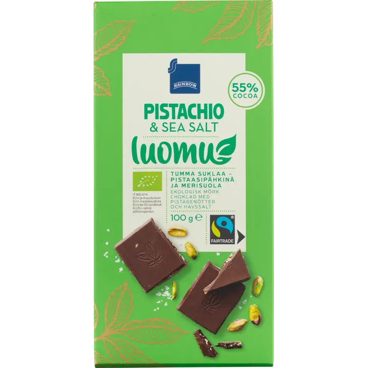 Rainbow tume šokolaad pistaatsia 100 g