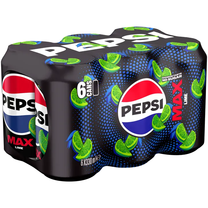 6 x Pepsi Max Lime virvoitusjuoma 0,33 l