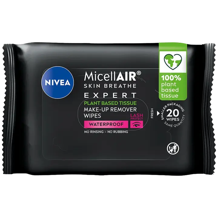 NIVEA 20kpl MicellAIR Expert Waterproof Make-up Removing Wipes -meikinpuhdistusliinat