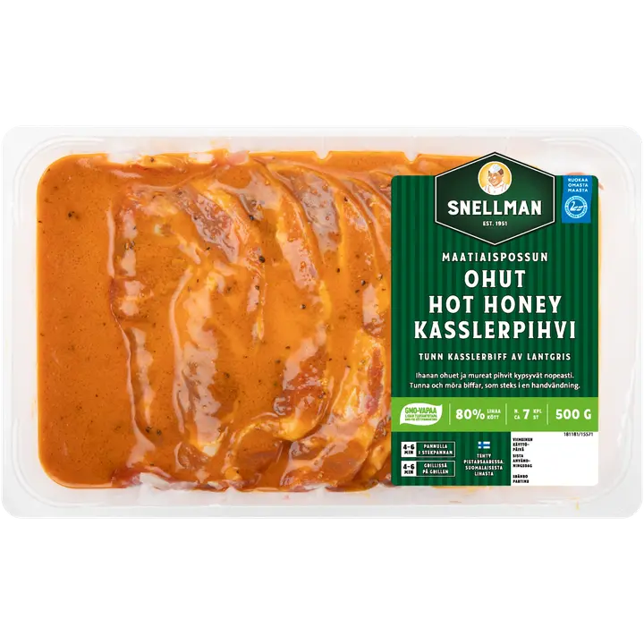 Snellman Maatiaispossun ohut hot honey kasslerpihvi 500 g
