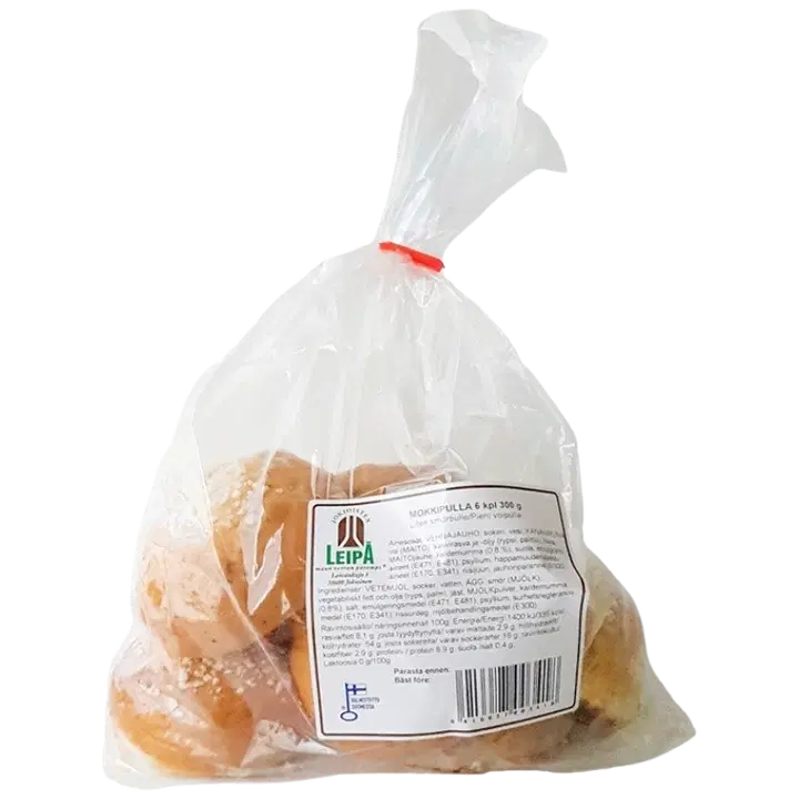 Jokioisten Mökkipulla 300g 6 kpl pakattu Vehnäpulla