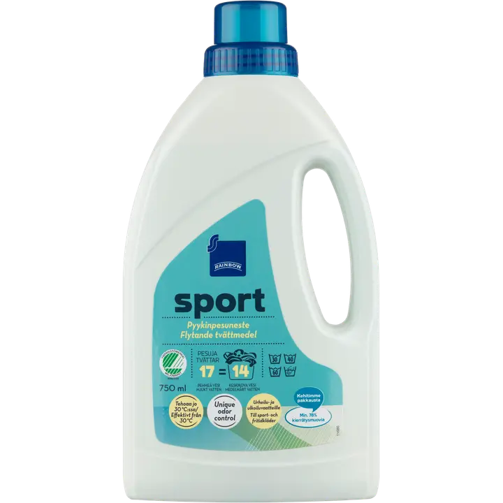 Rainbow 750ml pyykinpesuneste sport