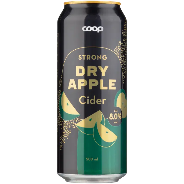 Coop Strong Dry Apple 8,0 til-% 0,5L kuiva omenasiideri