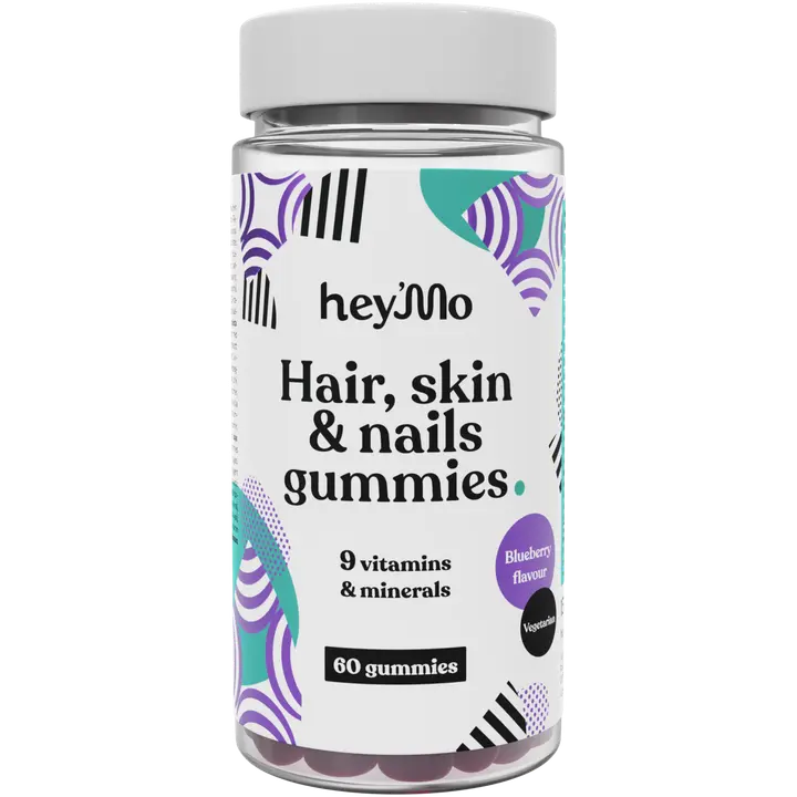 hey'Mo Iho, hiukset & kynnet gummies mustikanmakuinen 60kpl 150g
