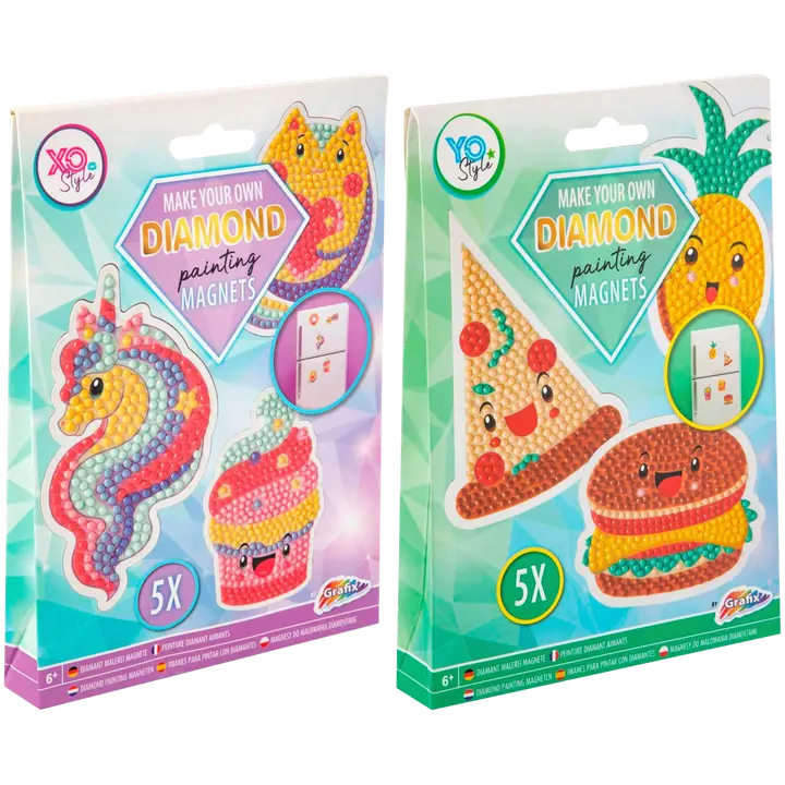 Make your own Diamond Painting Magnets, 2 erilaista