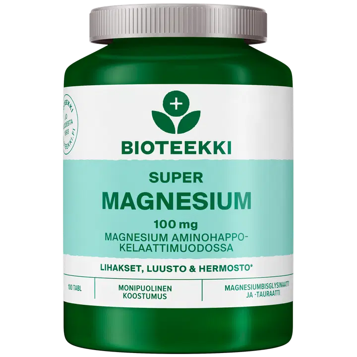 Bioteekki Super Magnesium ravintolisä 100 tabl.