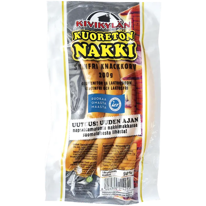 Kivikylän Kuoreton nakki 200 g