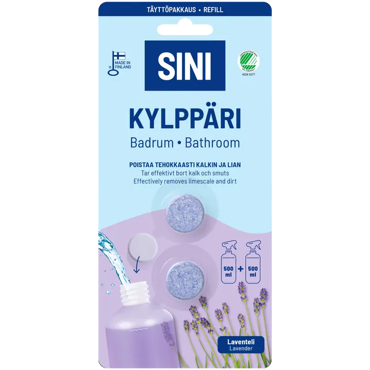 SINI Kylppäripuhdistusaine täyttöpakkaus – 2 tablettia