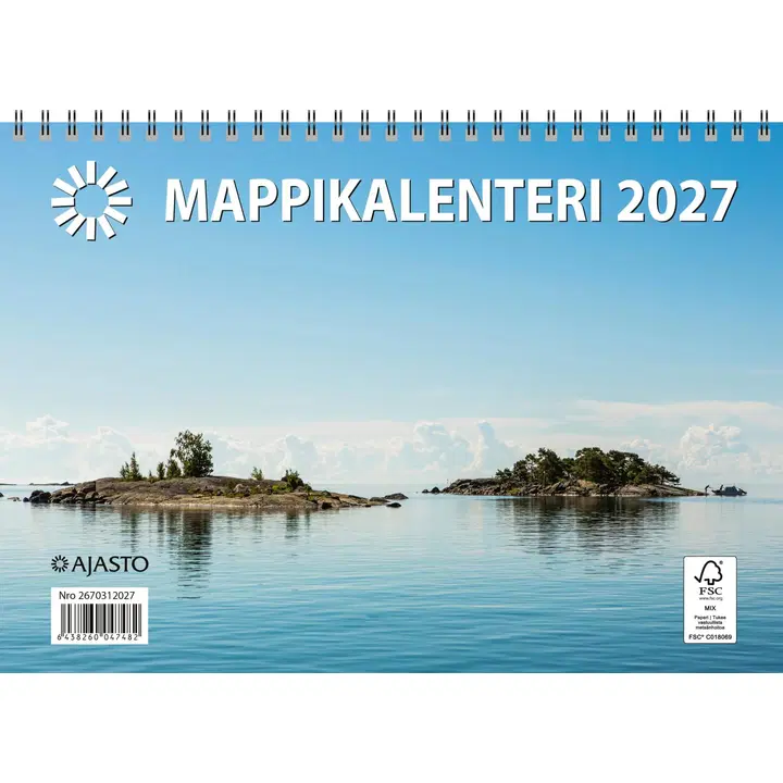 Ajasto seinäkalenteri Mappikalenteri