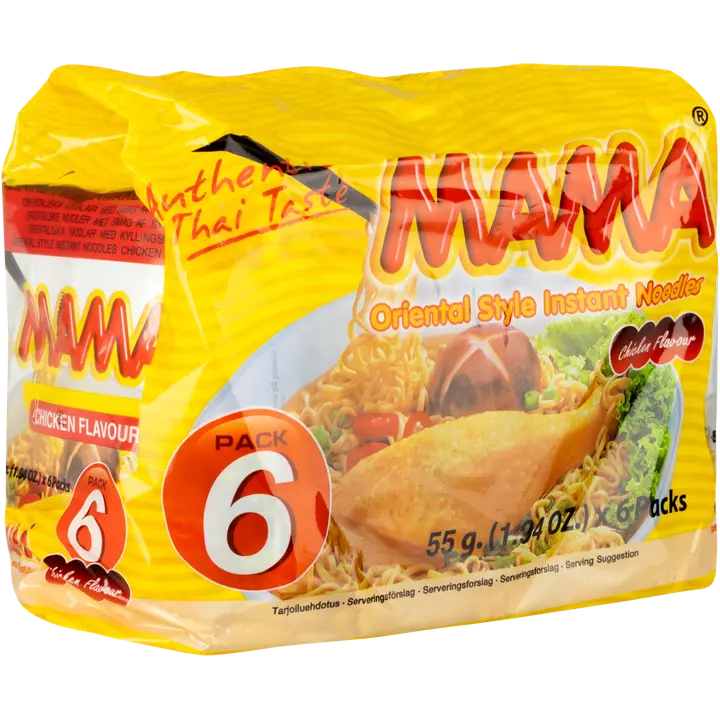 Mama 6-pack Kananmakuinen nuudeli 6x55g