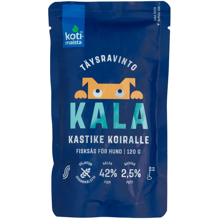 Kotimaista kalakastike koiralle täysravinto 120 g
