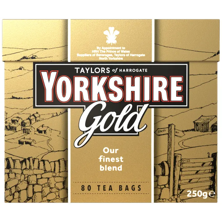 Taylors of Harrogate Yorkshire Gold musta pussitee 80ps