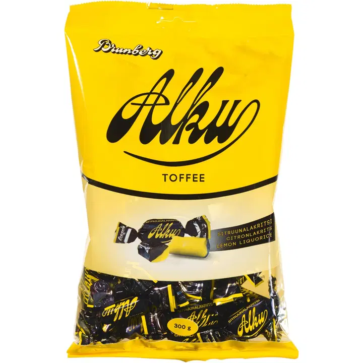 Brunberg Sitruunalakritsi Alkutoffee Sitruunalakritsitoffeekaramelli 300g