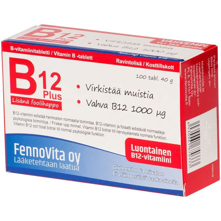 Fennovita 40g B12 1000 µg Plus foolihappo