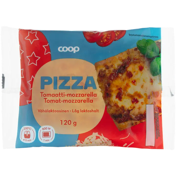 Coop Pizza tomat mozzarella 120g