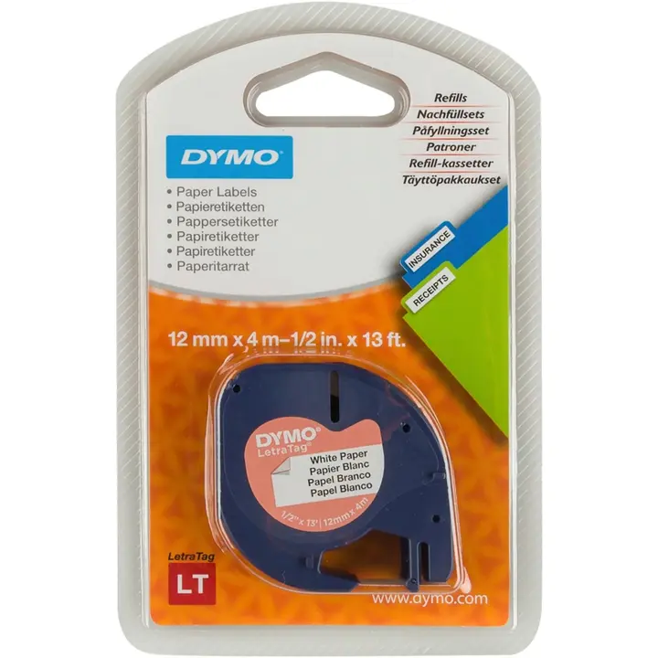 Dymo Letra Tag teippi 12mm 4m