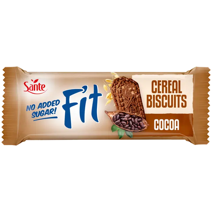 Sante Fit teravilja-kakaoküpsised, ilma lisatud suhkruta 50g