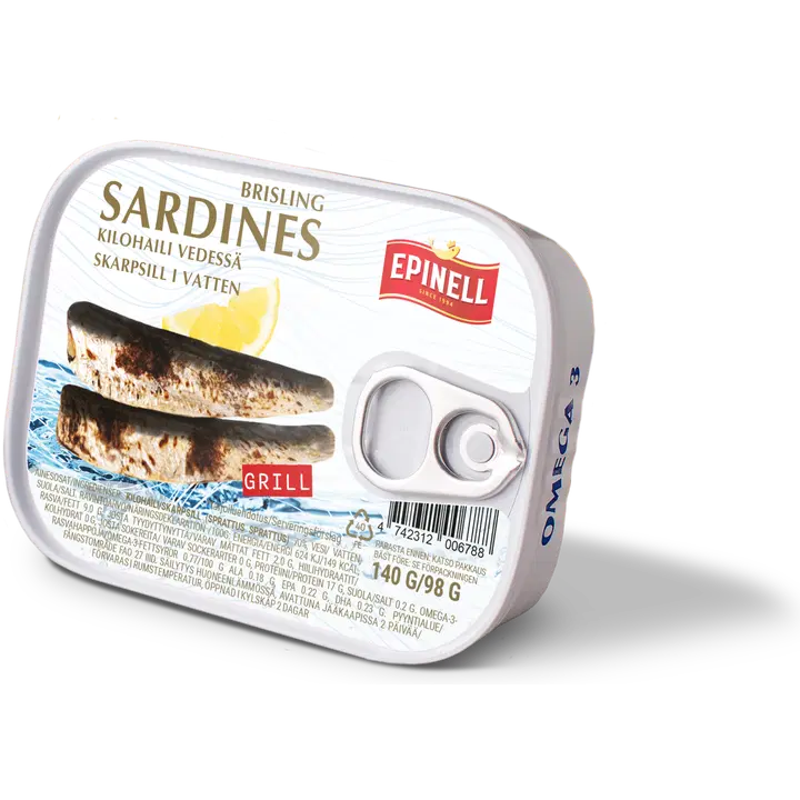 Epinell Grillatuja sardiineja lähdevedessä 140g