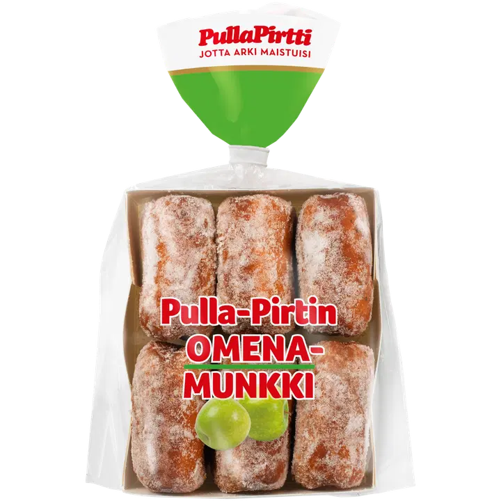 Pulla-Pirtti Omenamunkki 6/360g laktoositon omena-kanelitäytemunkki