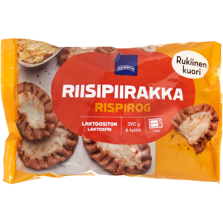 Rainbow Riisipiirakka 6kpl 390g