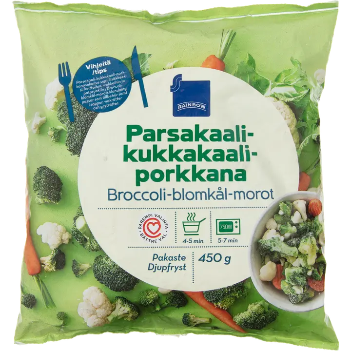 Rainbow parsakaali-kukkakaali-porkkana pakaste 450g