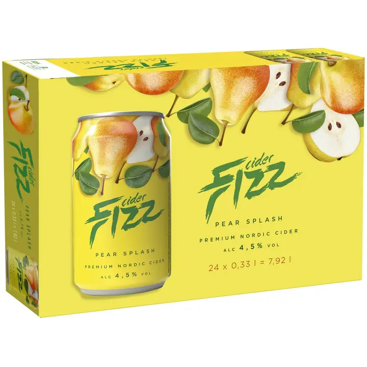 Fizz Pear Splash siider 4,5%vol 24x330 ml kohver