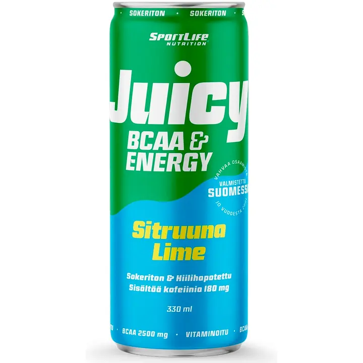 SportLife Nutrition Juicy BCAA 330ml Sitruuna/Lime hiilihapotettu virkistysjuoma
