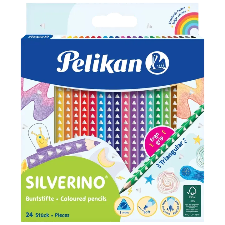 Värvipliiats 24v pelikan silverino peen