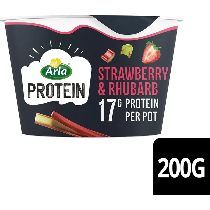 Arla Protein Mansikka-raparperi rahka 200g laktoositon