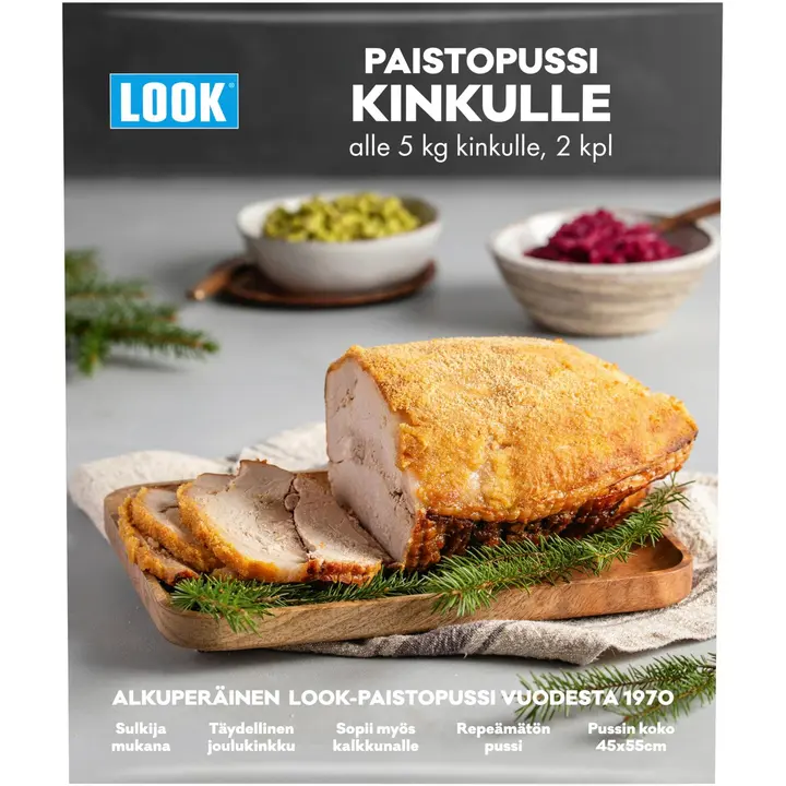 LOOK® Paistopussi kinkulle 45cmx55cm 2kpl