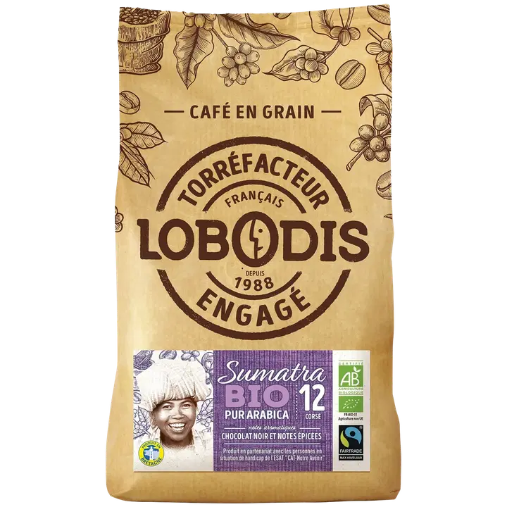 Lobodis 500g Sumatra kahvipapu luomu