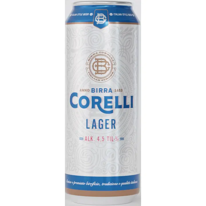 Birra Corelli lager 4,5% 0,5l oluttölkki