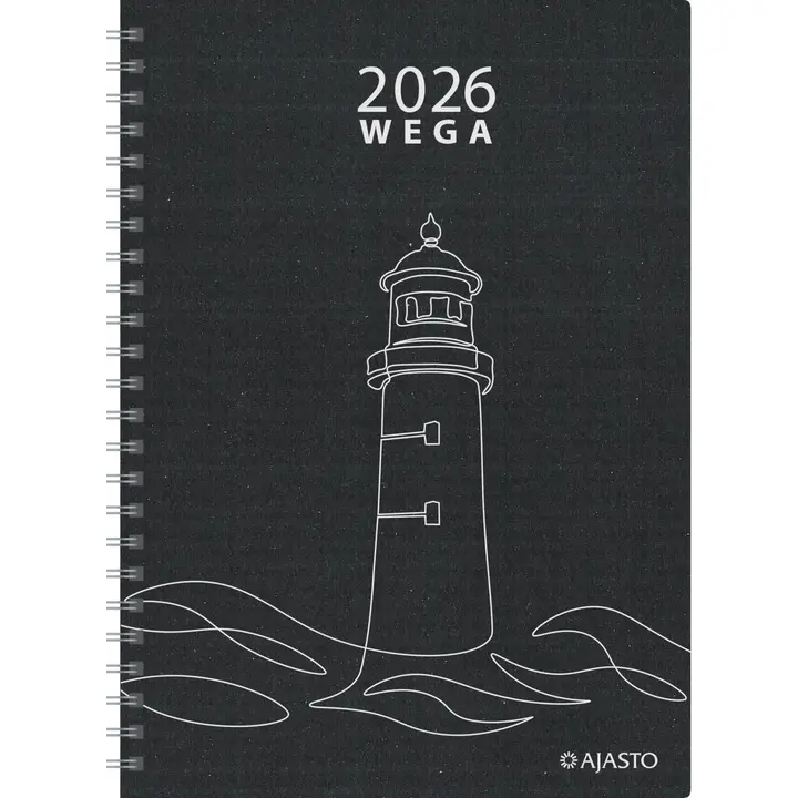 Ajasto pöytäkalenteri Wega Eko, musta