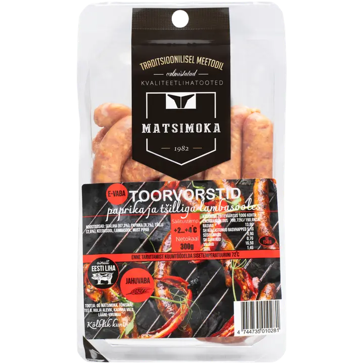 Matsimoka Toorvorstid Paprika Ja Tsilliga 300 G
