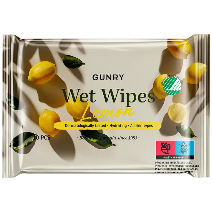 Gunry Wet Wipes Lemon kosteuspyyhe 10 kpl