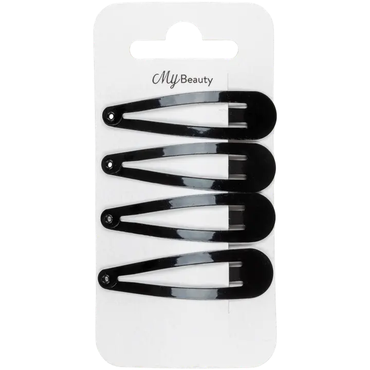 MY BEAUTY klipsi hiuspinni 4 kpl musta
